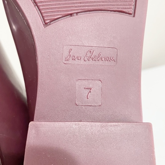 SAM EDELMAN Tinsley Chelsea Rubber Rain Bootie Sangria Size 7 - Picture 10 of 14
